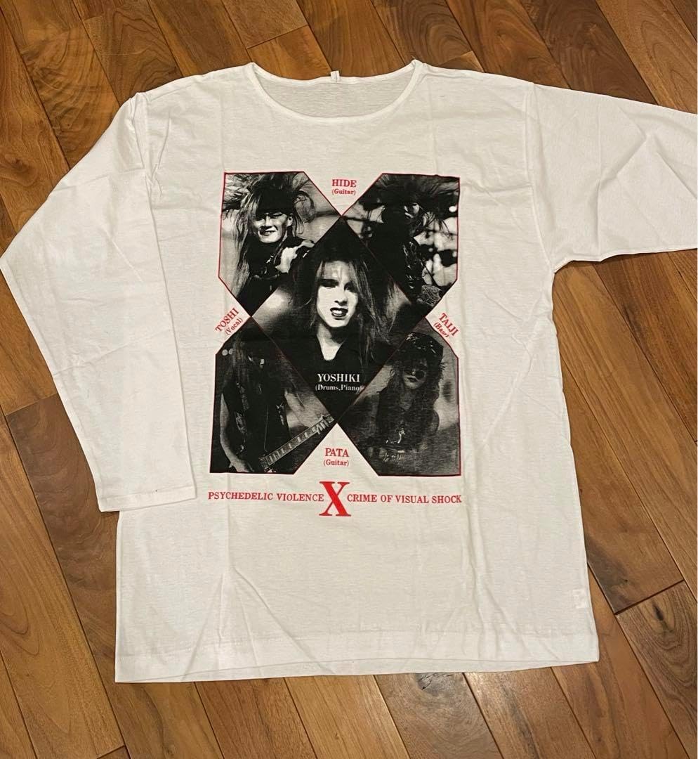 X JAPAN X エックス　初期メンバー　ヴィンテージ　ロンＴ　HIDE X JAPAN X エックス 初期メンバー ヴィンテージ ロンT HIDE